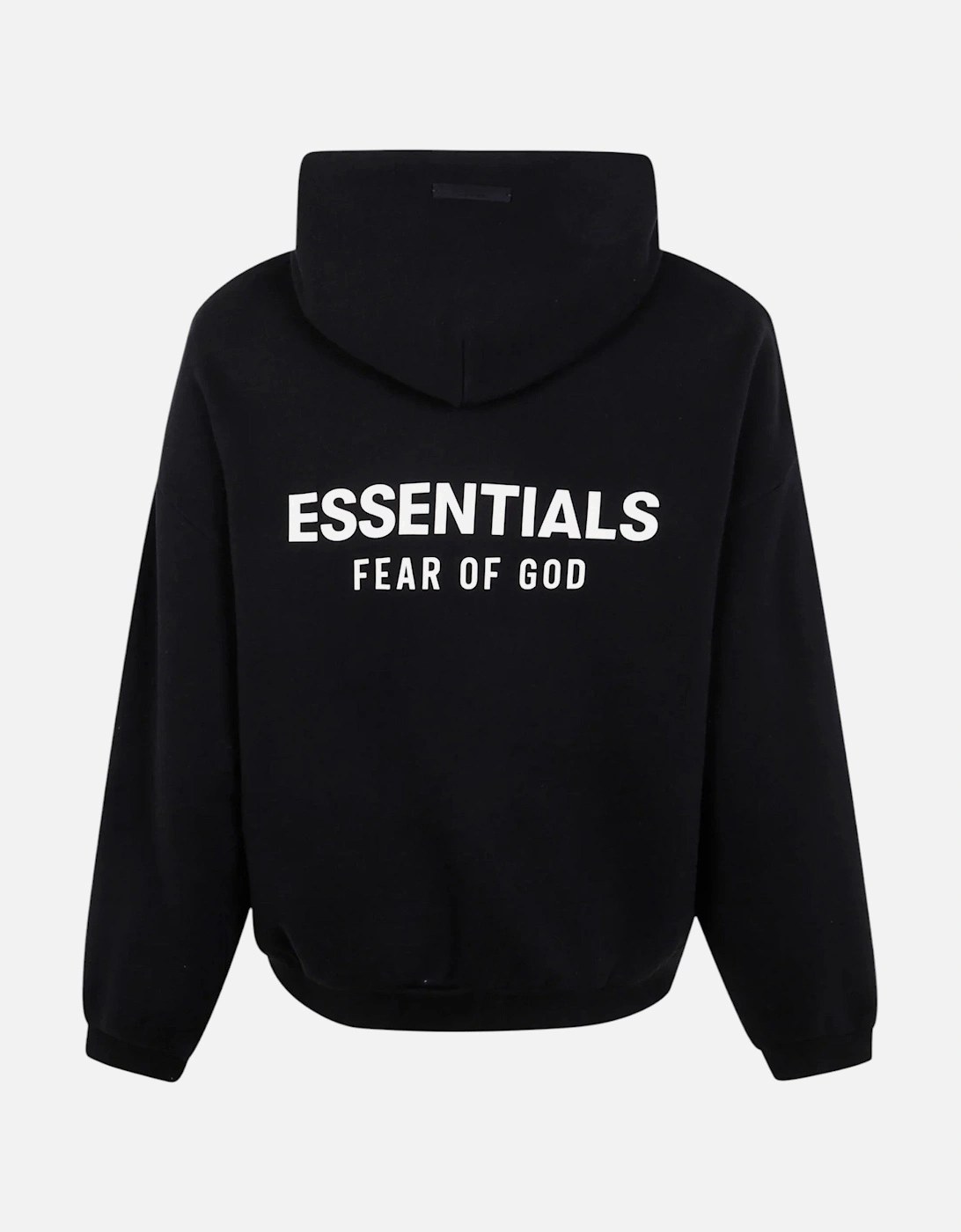Fear Of God Black White Logo Essential Hoodie
