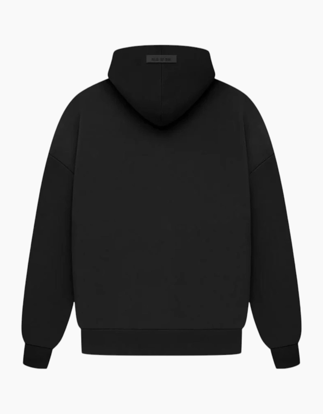 Fear Of God Jet Black Arch Logo Essentials Hoodie