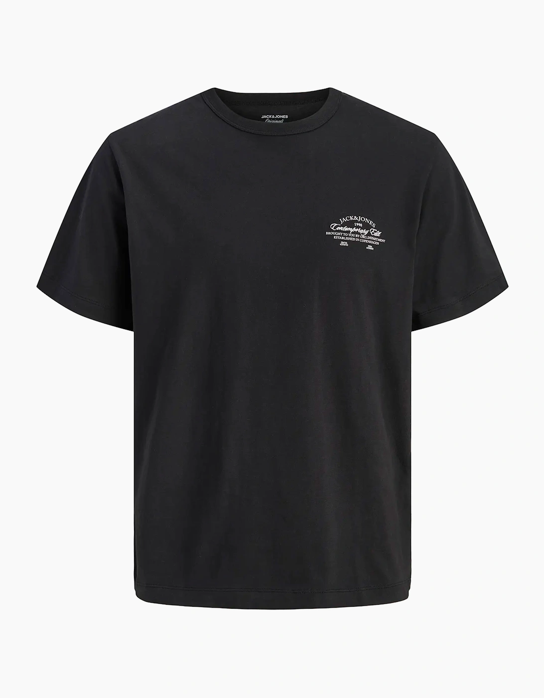 Jack & Jones Men's Jack & Jones Jornantucket Script chest tee BLACK