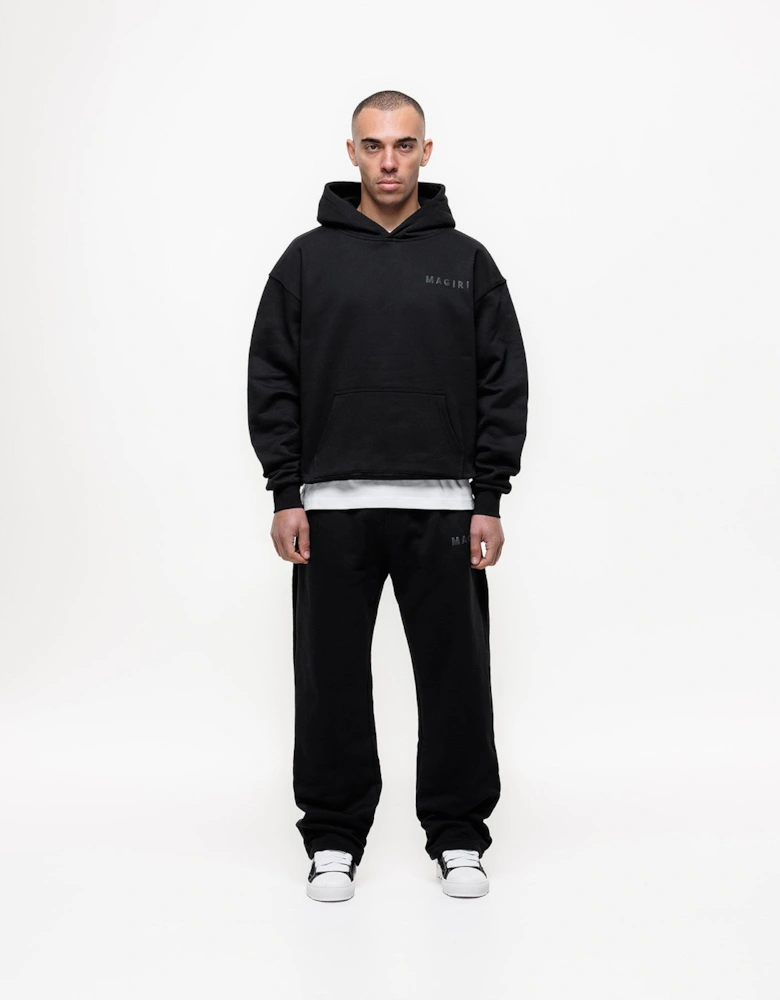 Magiri Core Puff Printed Hoodie in Black