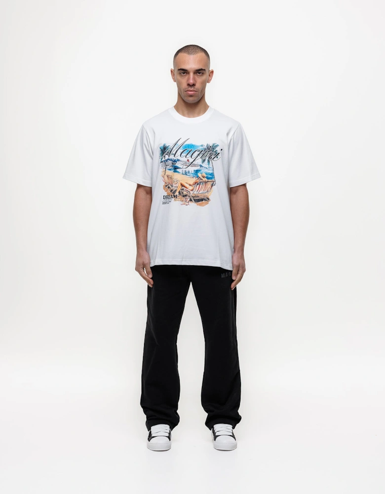 Dream Beach Printed T-Shirt in White