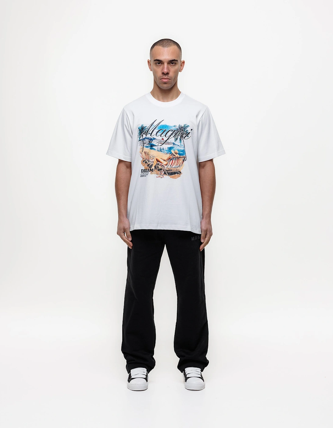 Dream Beach Printed T-Shirt in White