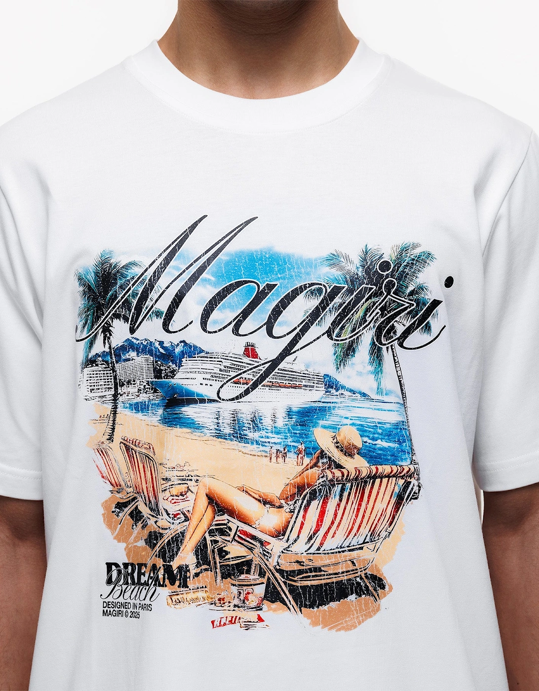 Dream Beach Printed T-Shirt in White