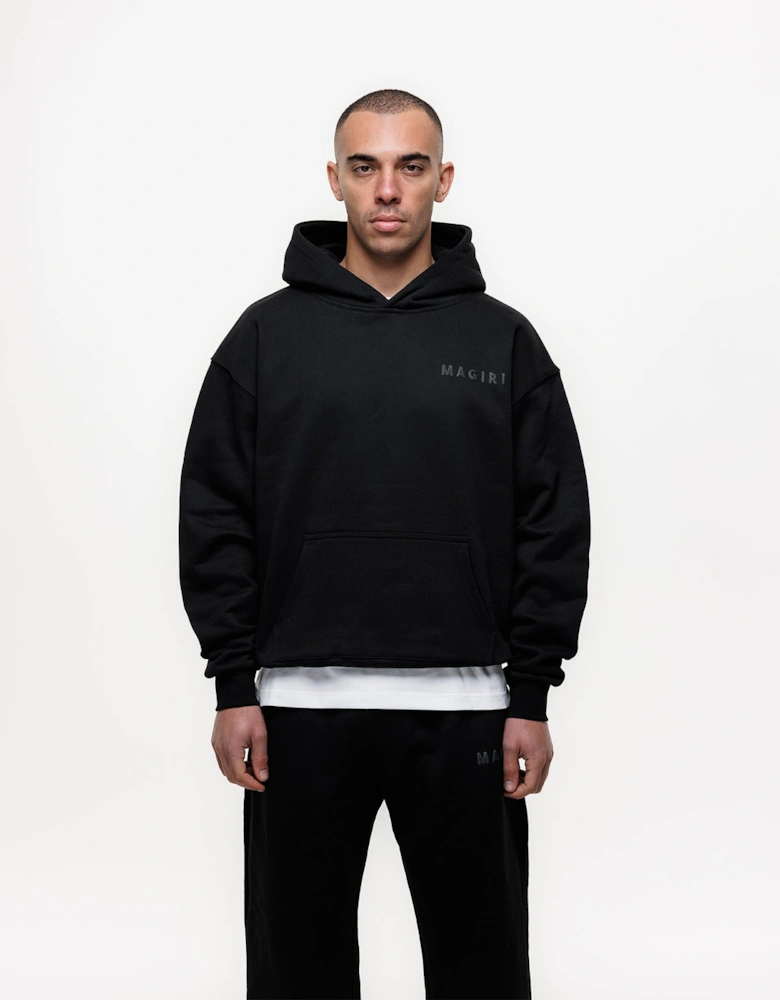 Magiri Core Puff Printed Hoodie in Black