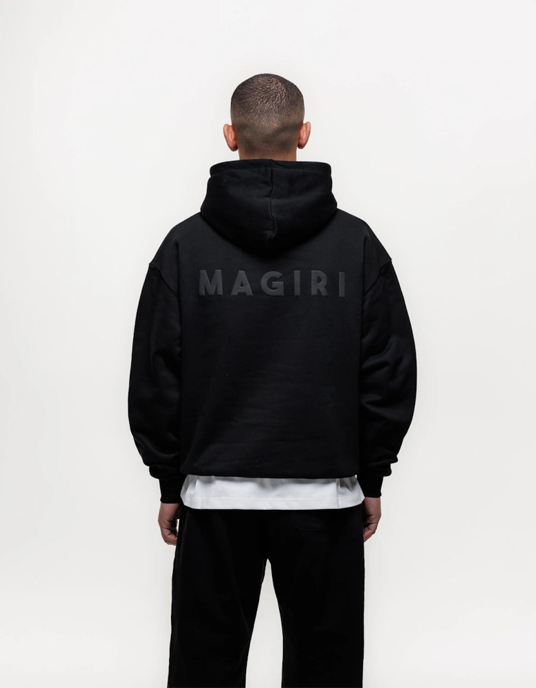 Magiri Core Puff Printed Hoodie in Black