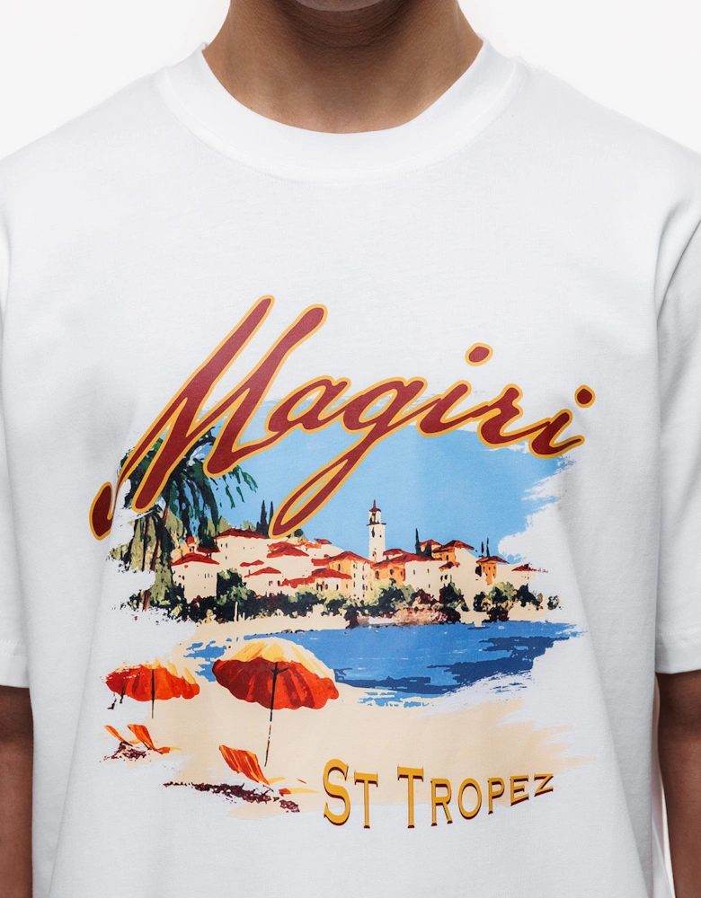 Magiri St. Tropez Printed T-Shirt in White