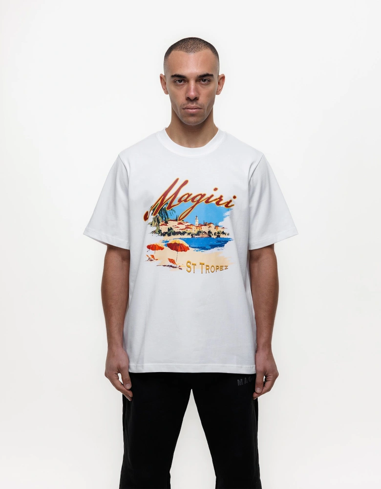 Magiri St. Tropez Printed T-Shirt in White