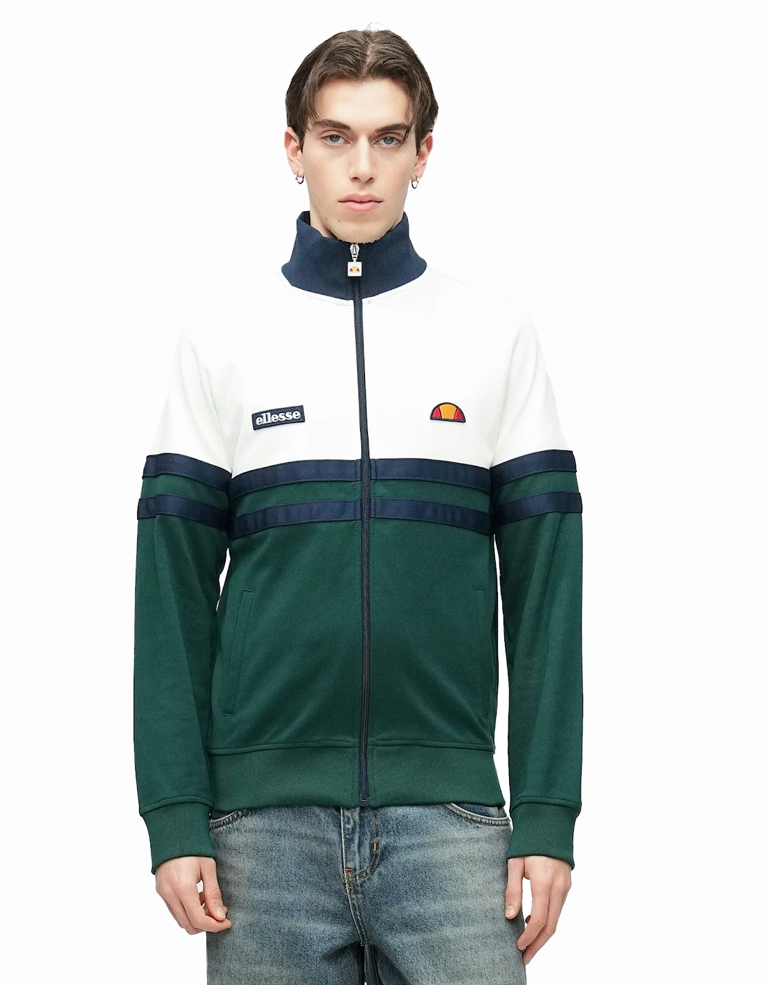 Rimini Track Top Jacket Dark Green/Off White