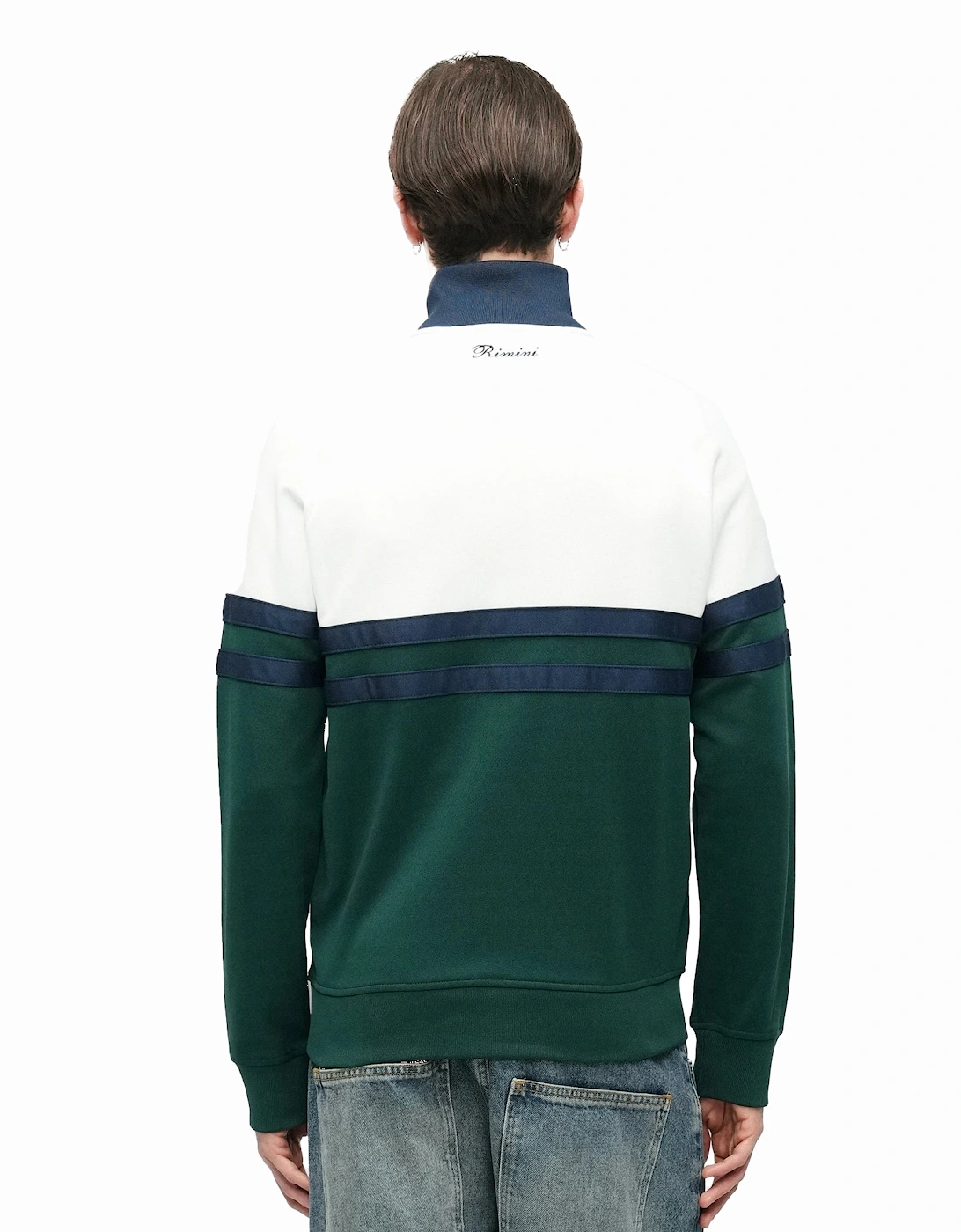 Rimini Track Top Jacket Dark Green/Off White