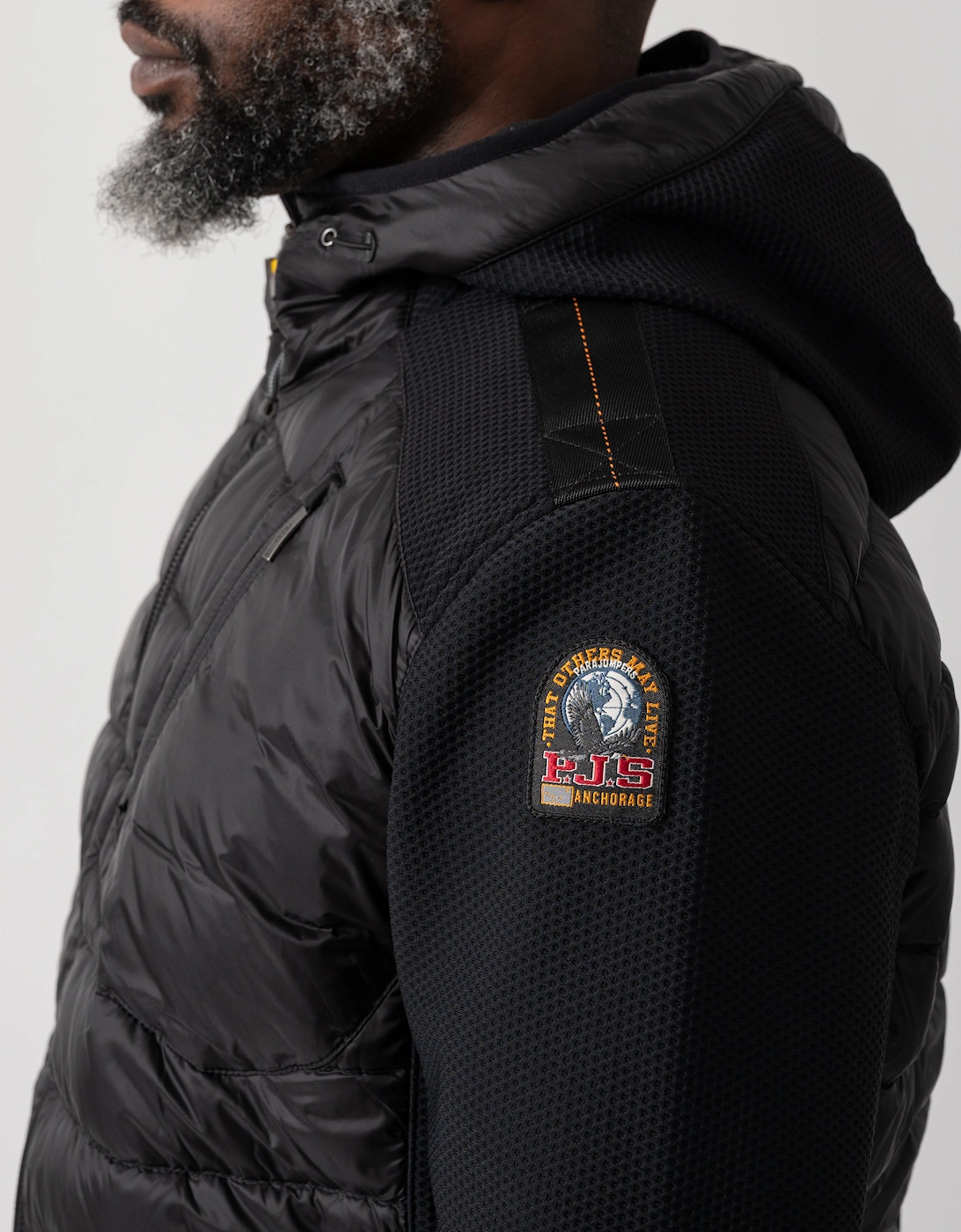 Nolan Mens Fleece/Nylon Hooded Jacket - Black 541