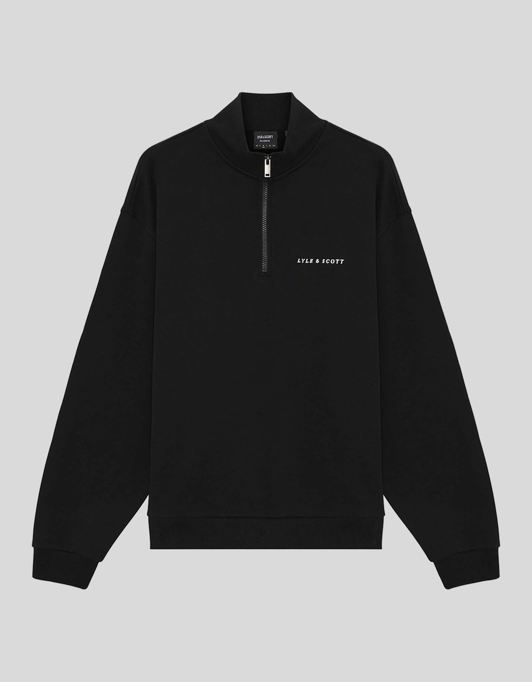 Heavyweight Script 1/4 Zip Sweatshirt, 2 of 1