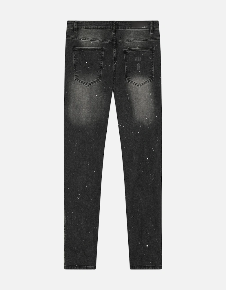 Ombre Slim Jeans in Black