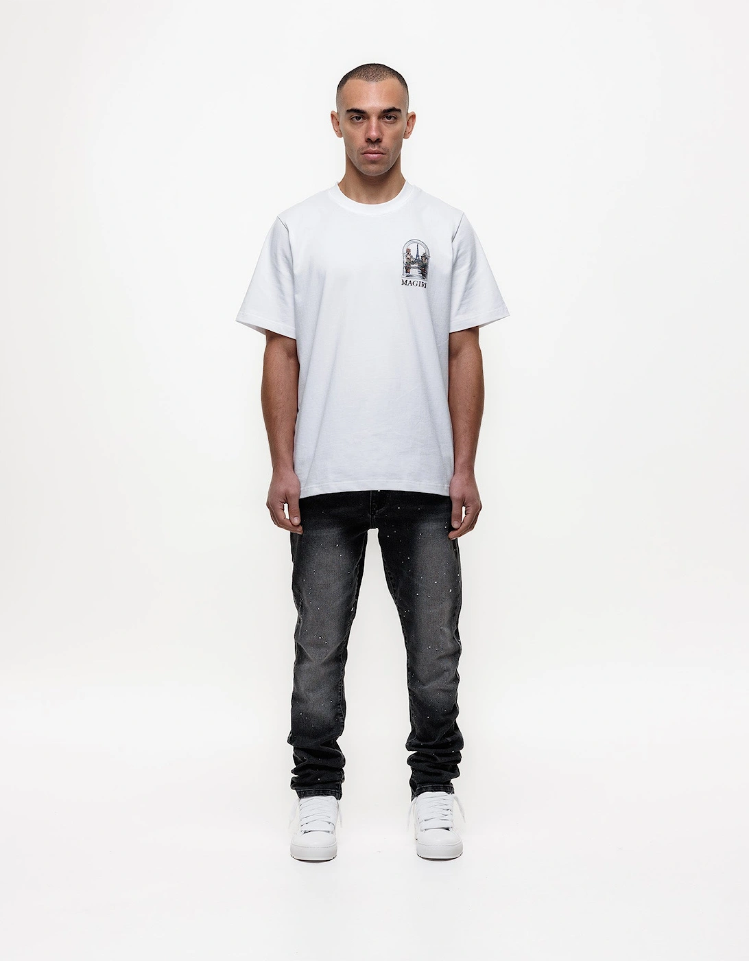 Ombre Slim Jeans in Black