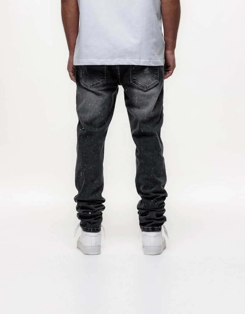 Ombre Slim Jeans in Black