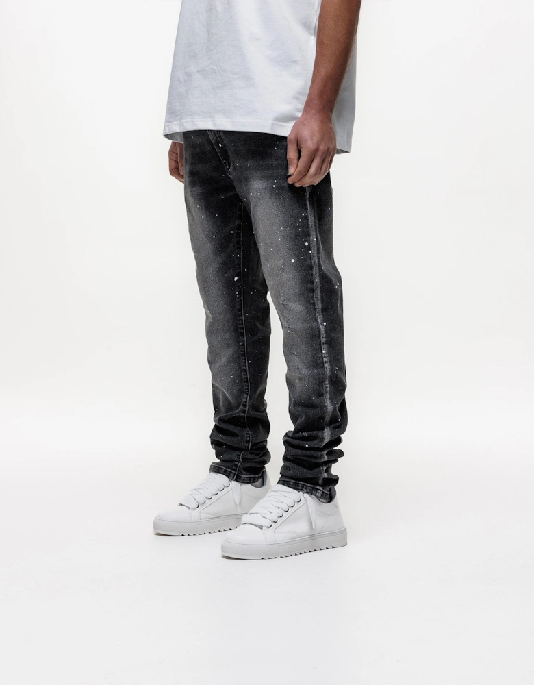 Ombre Slim Jeans in Black