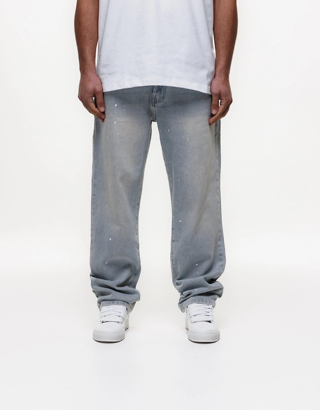 Core Painted Straight Jeans in Blue