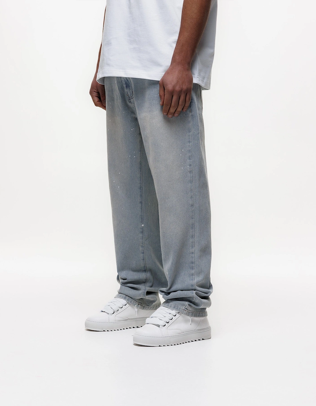 Core Painted Straight Jeans in Blue