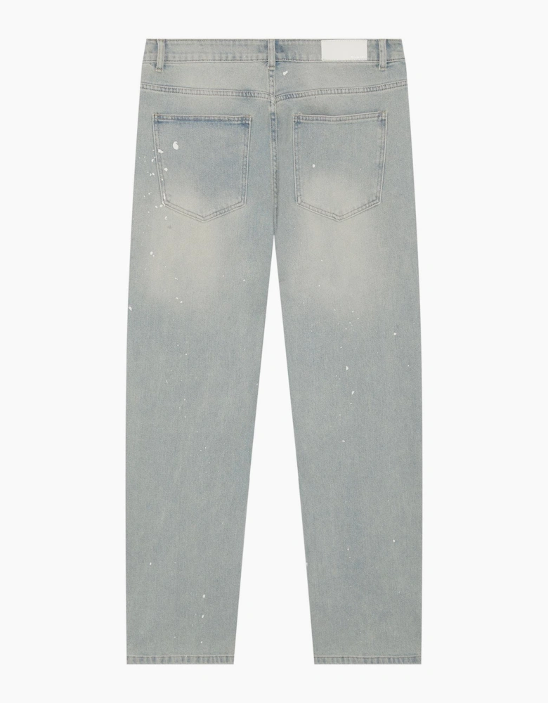 Core Painted Straight Jeans in Blue