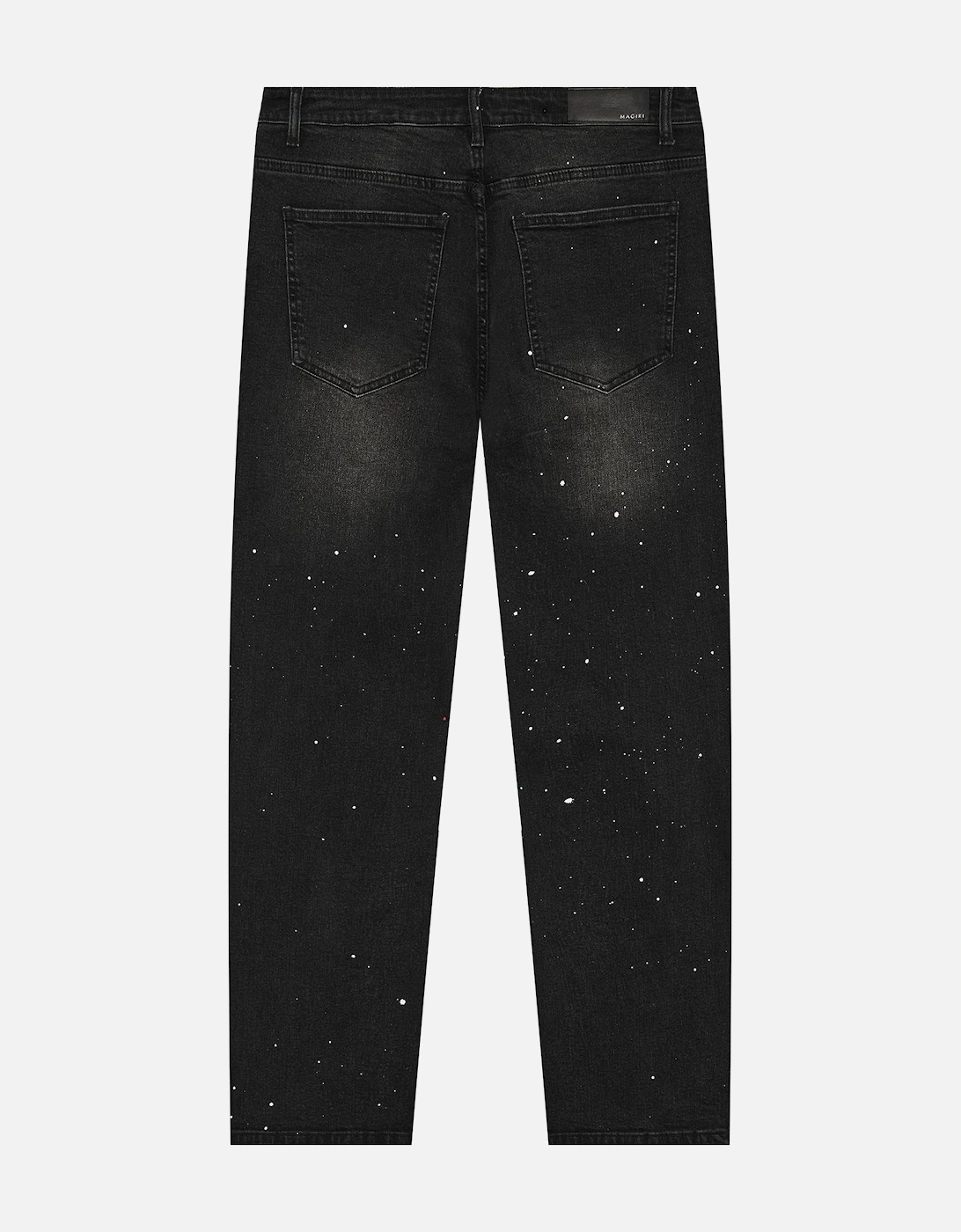 Core Painted Straight Jeans in Black