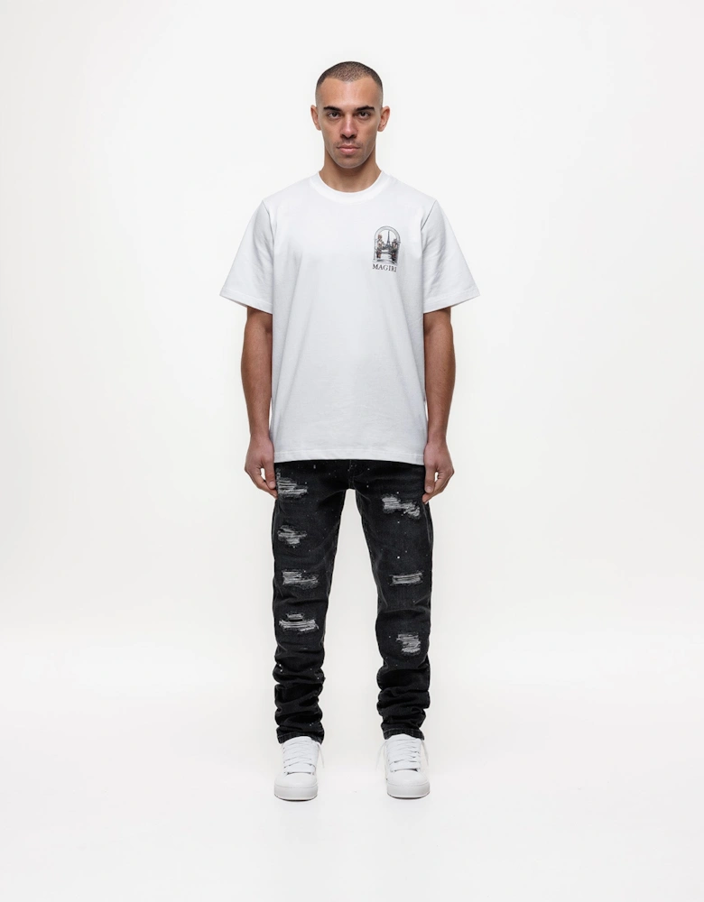 Noir Ripped Slim Jeans in Black