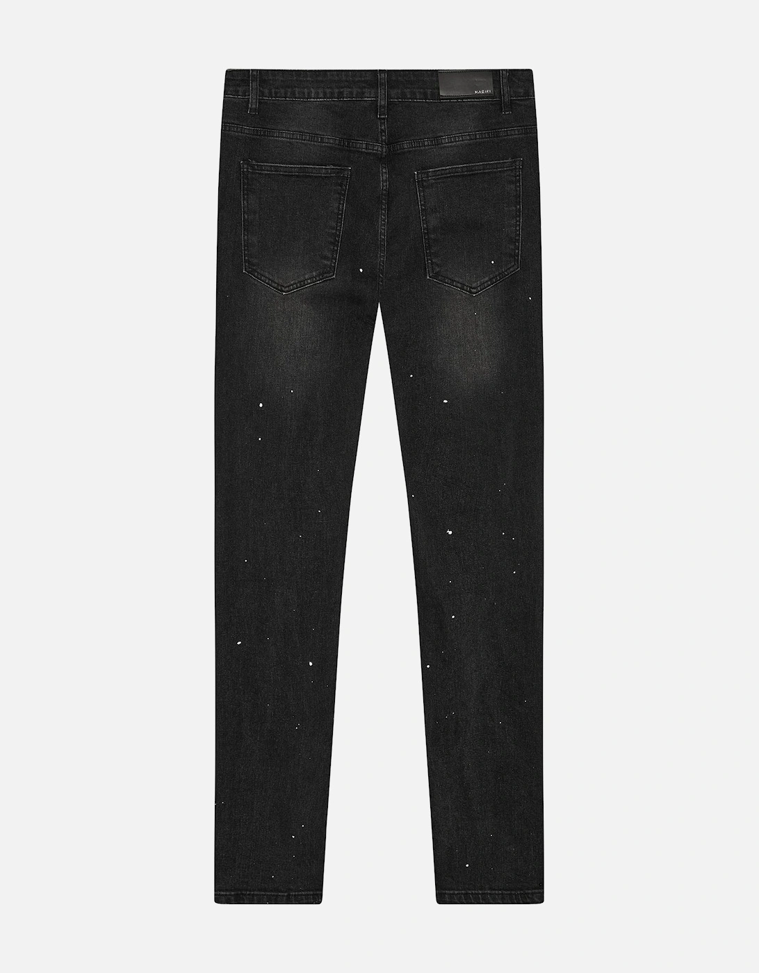 Noir Ripped Slim Jeans in Black