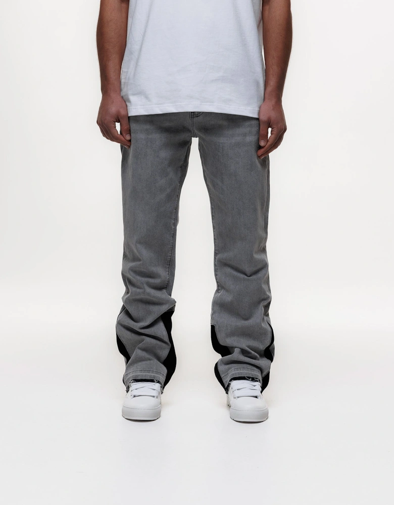 Pierre Flared Jeans in Grey