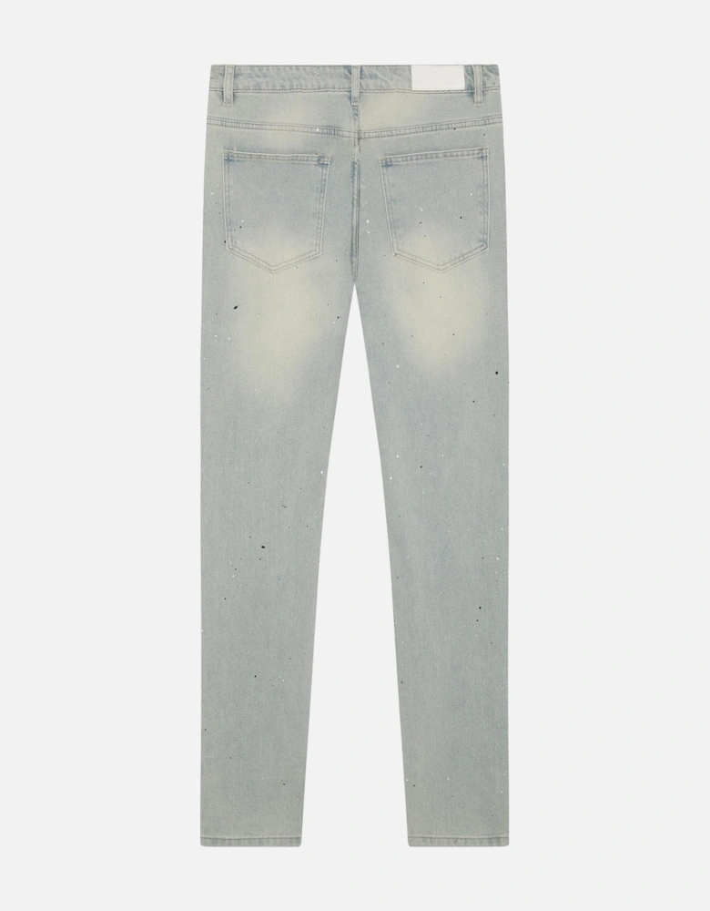 Indigo Ripped Slim Jeans in Blue