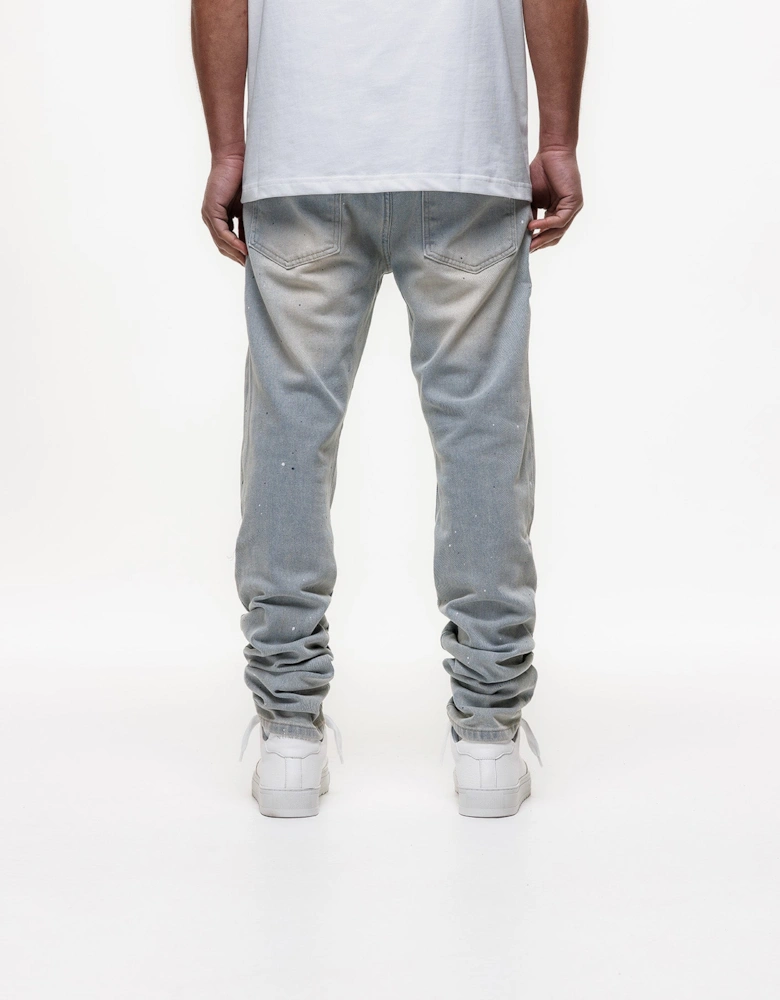 Indigo Ripped Slim Jeans in Blue