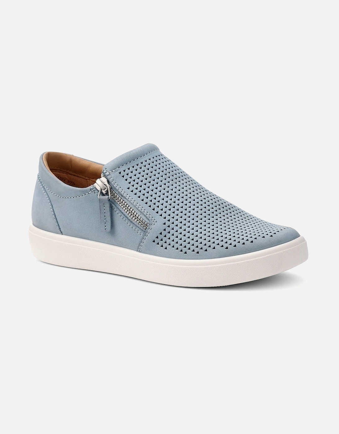 Hotter Women's Grey Daisy Wide Fit Slip On Trainers - Size: 6