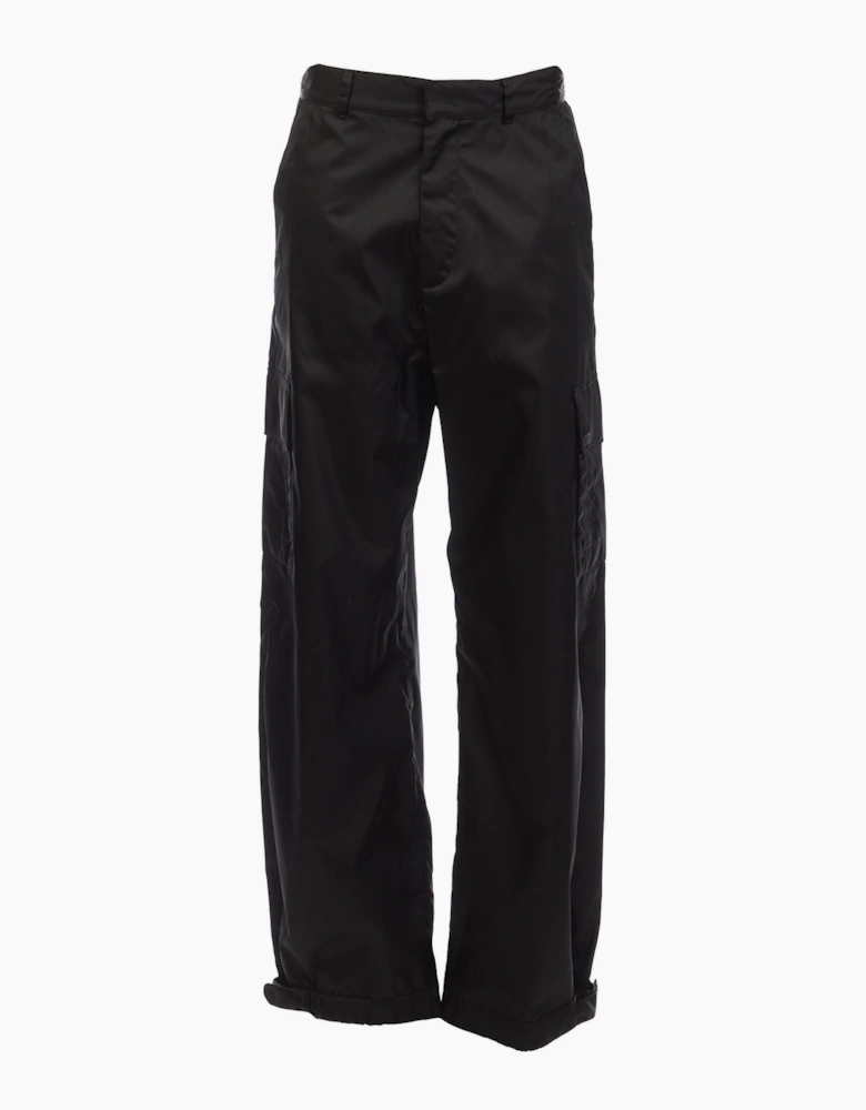 Embroidered Nylon Cargo Pants