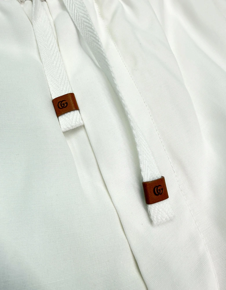 GG INTERLOCKING CHAIN SHORTS WHITE