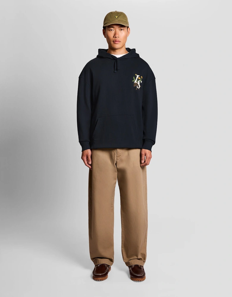 Botanical Graphic Cotton Hoodie