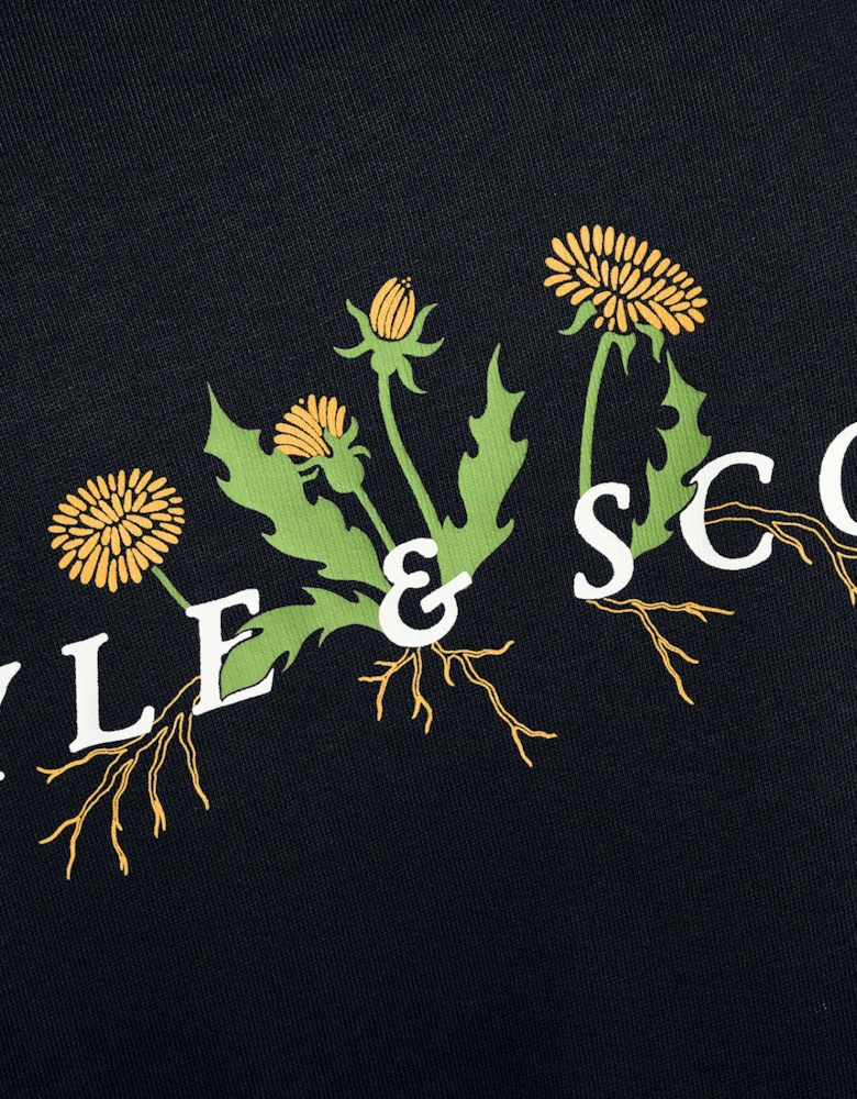 Botanical Graphic Cotton Hoodie