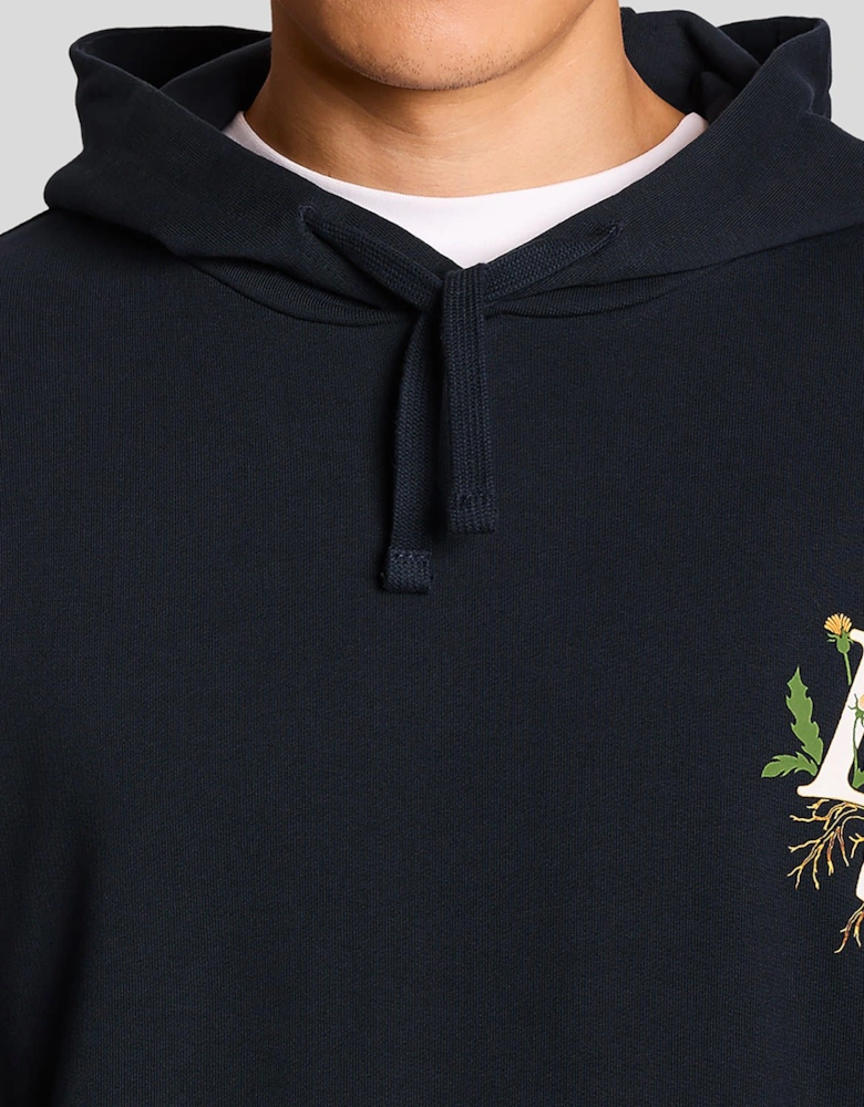 Botanical Graphic Cotton Hoodie