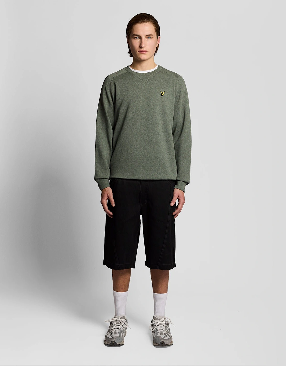 Cotton Marl Raglan Sweatshirt