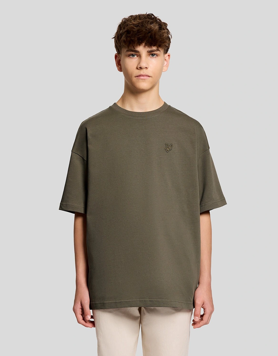 Lyle And Scott Boy's Heavy Weight Relaxed T-Shirt - Tan - Size, 15 Years/16 Years