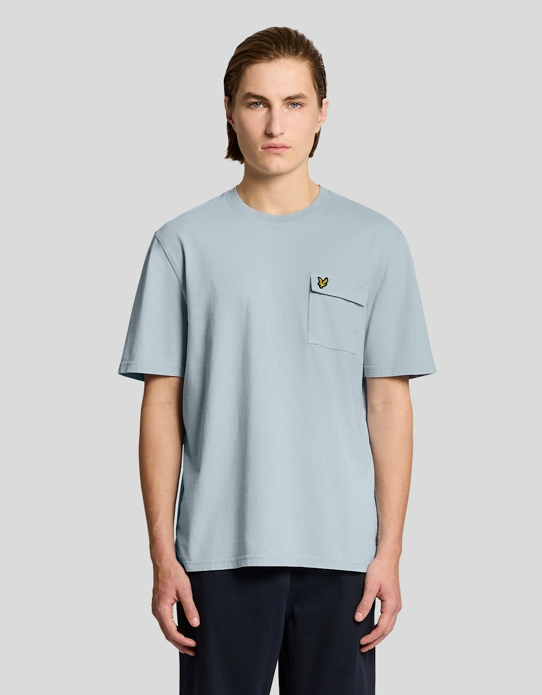 Lyle And Scott Men's Blue Cargo Pocket T-Shirt - Size 40