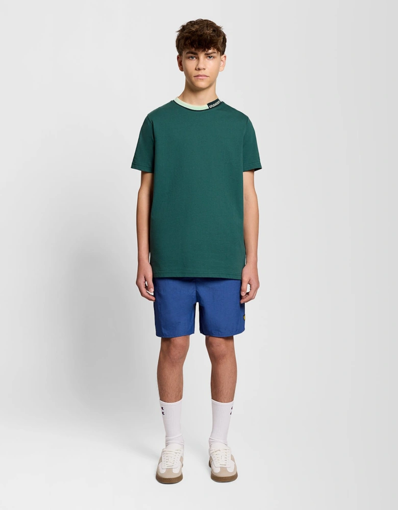 Tipped Collar Logo T-Shirt