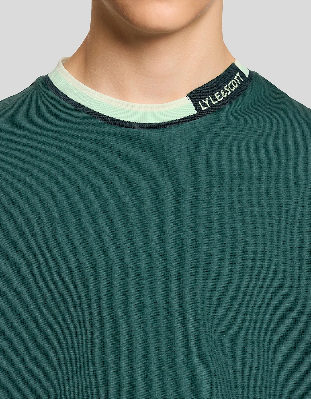 Tipped Collar Logo T-Shirt