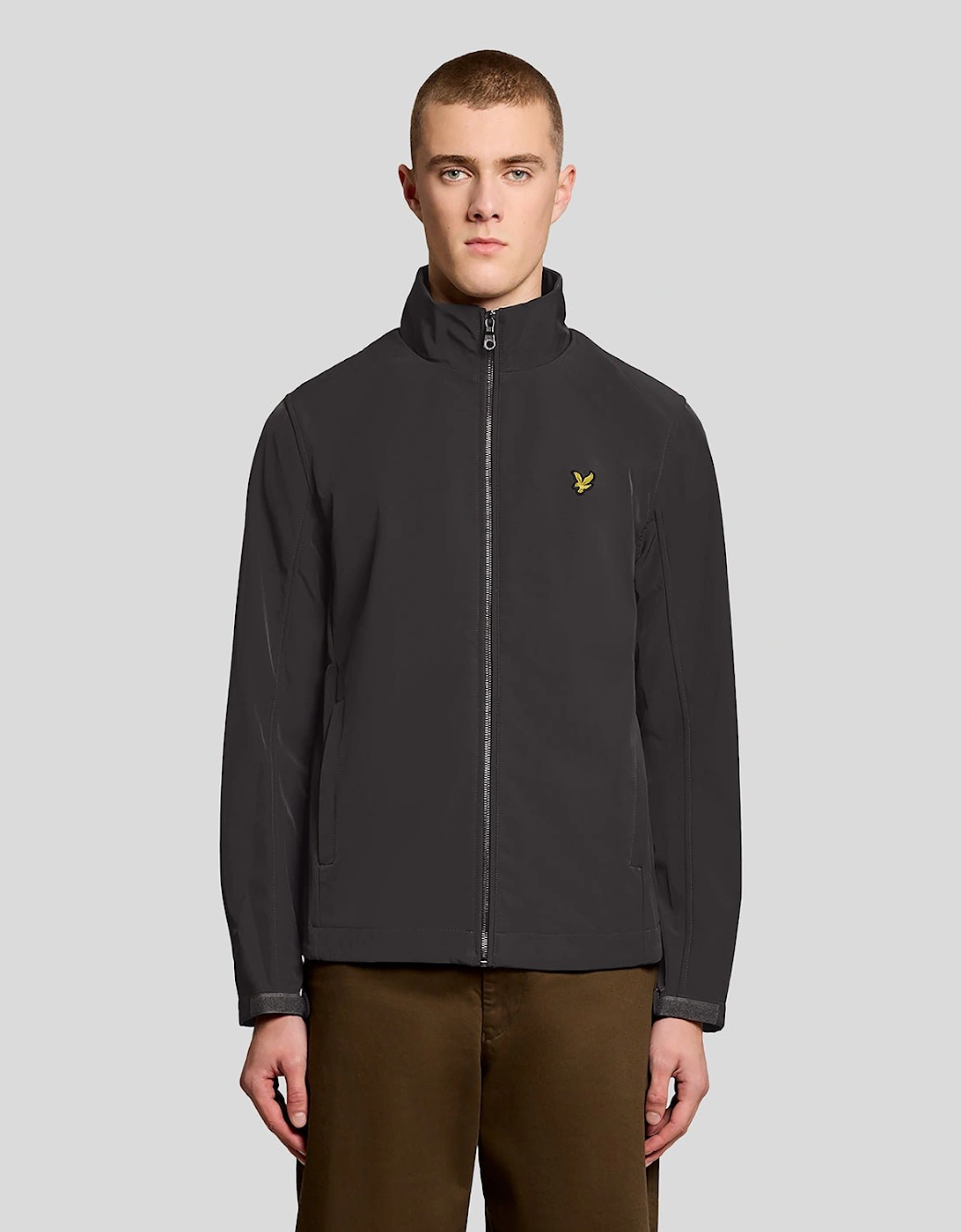 Lyle And Scott Men's Black Mesh-Back Softshell Jacket  40/Regular L