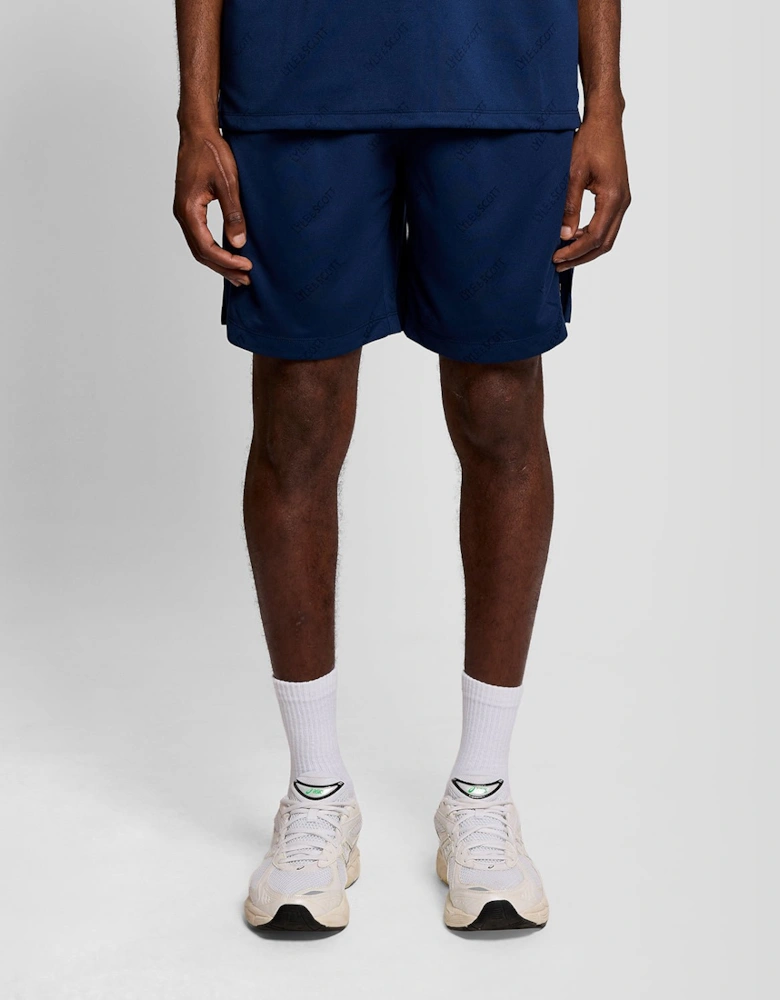 Sports Embossed Logo Football Shorts