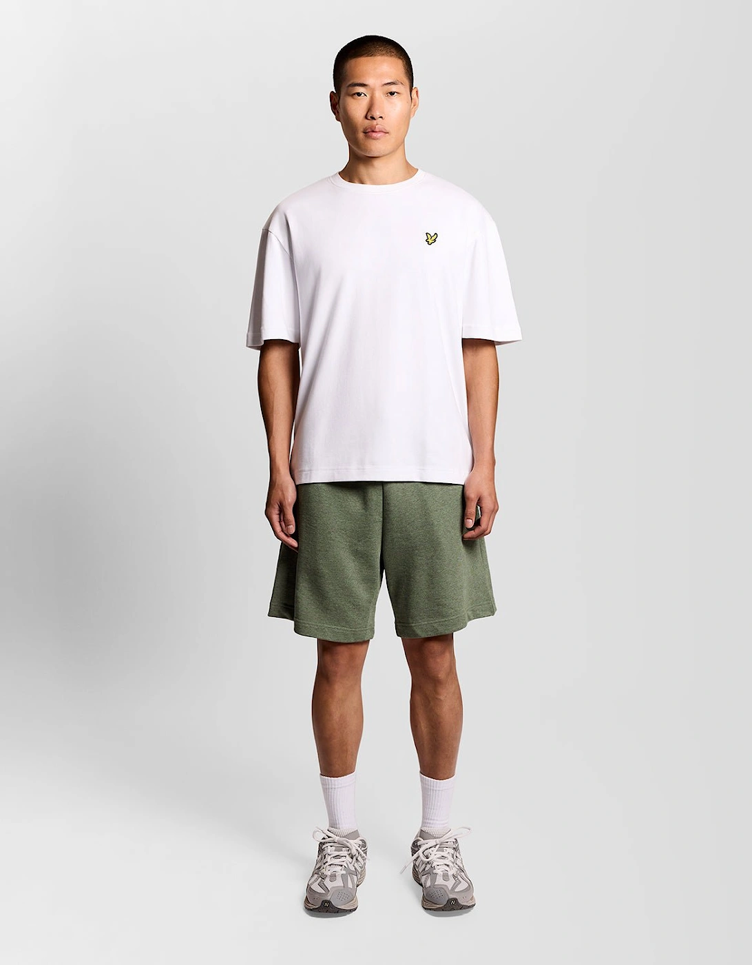 Lyle And Scott Men's Tan Cotton Marl Sweat Shorts  33/32/32 M