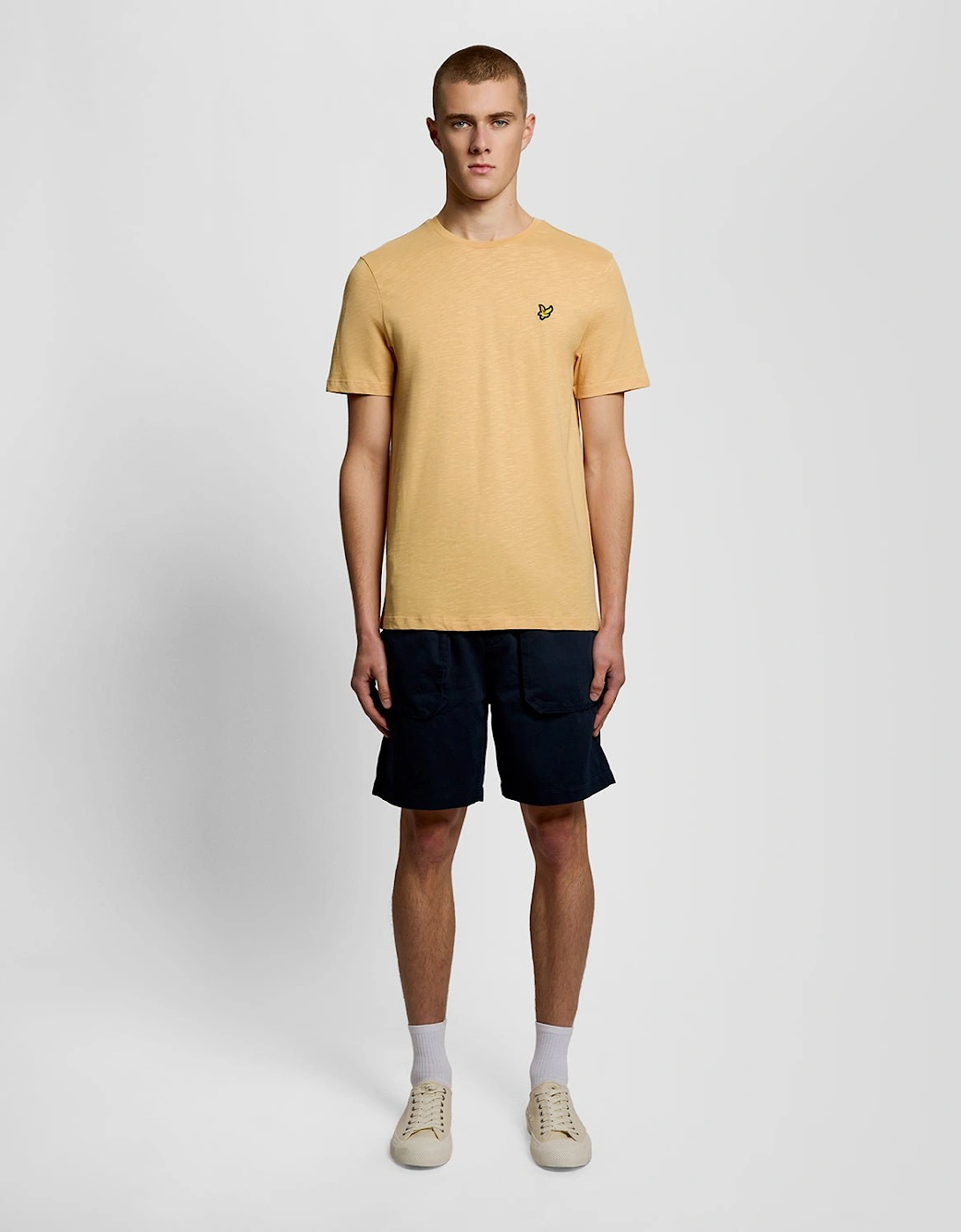 Lyle & Scott Men's Beige Jersey T-Shirt - Image 3