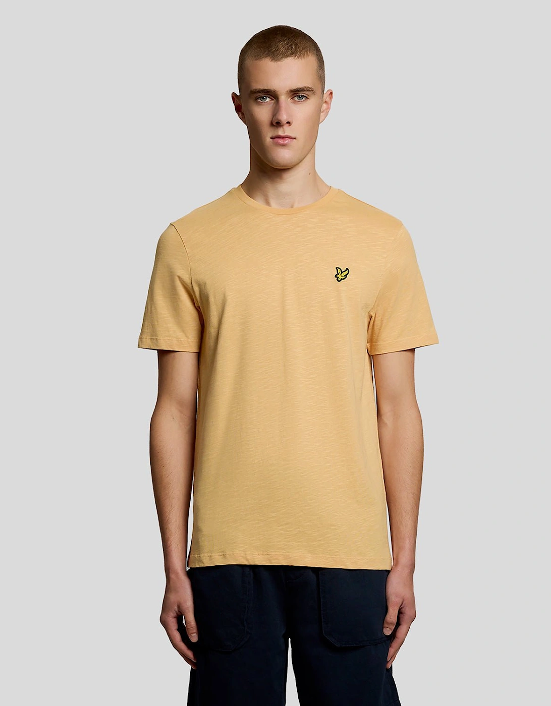 Lyle And Scott Men's Tan Fine Cotton Slub T-Shirt  44 Xxl