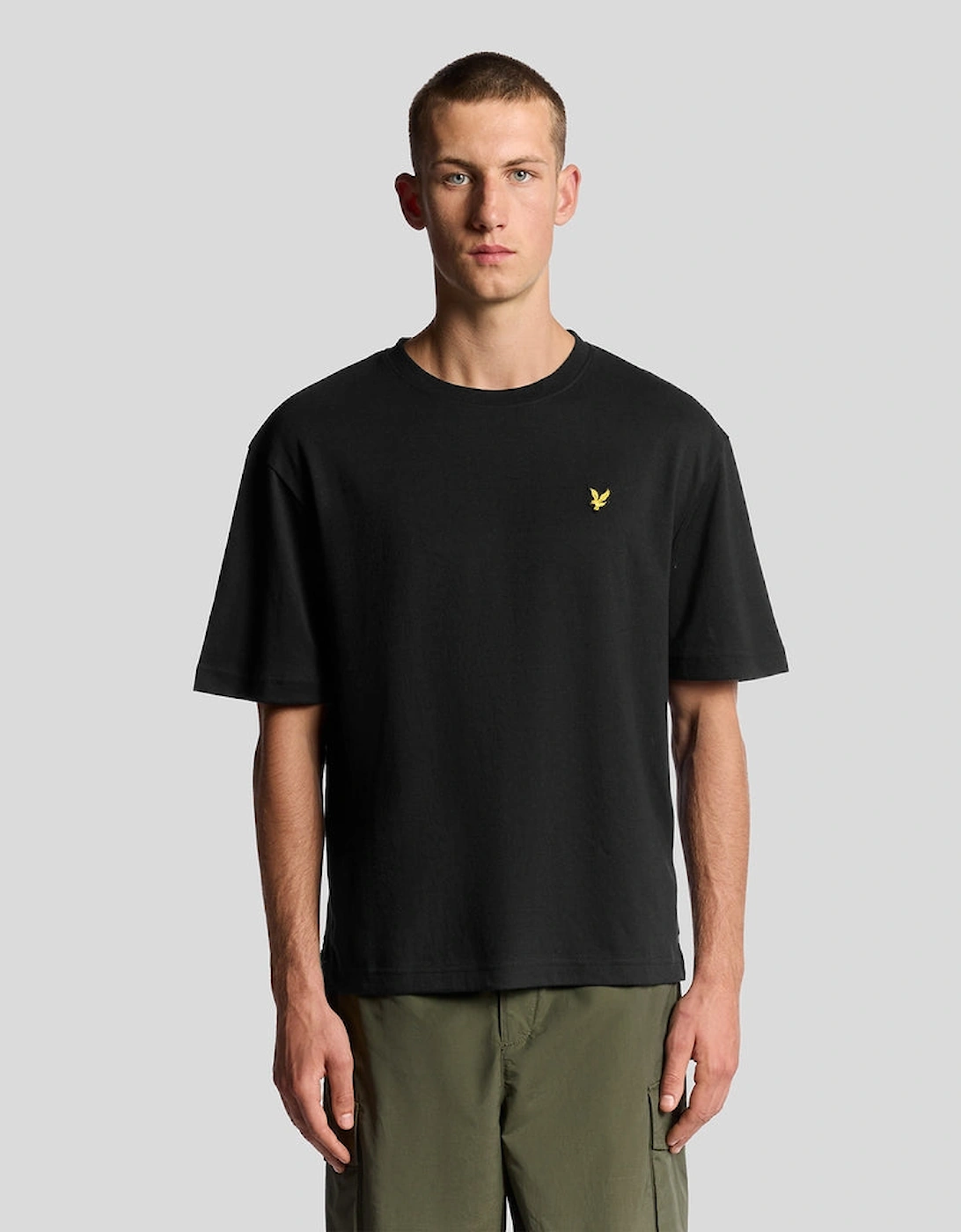 Lyle And Scott Men's Black Ultra Soft Cotton Blend T-Shirt - Size 42
