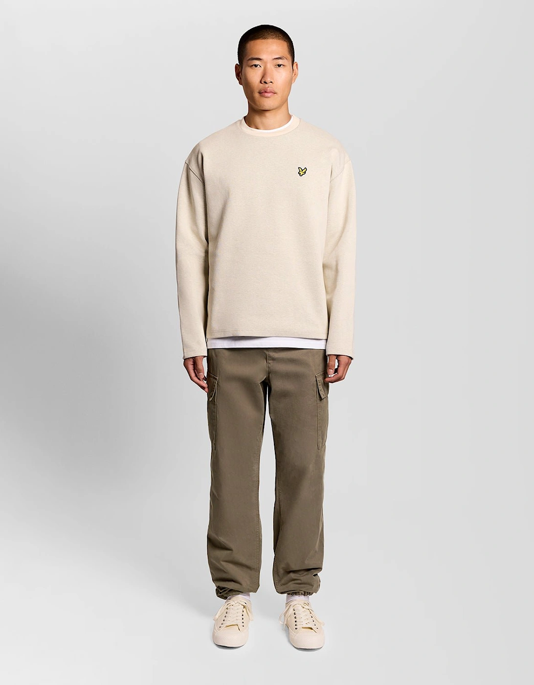 Lyle And Scott Men's Tan Cuffed Cargo Trousers