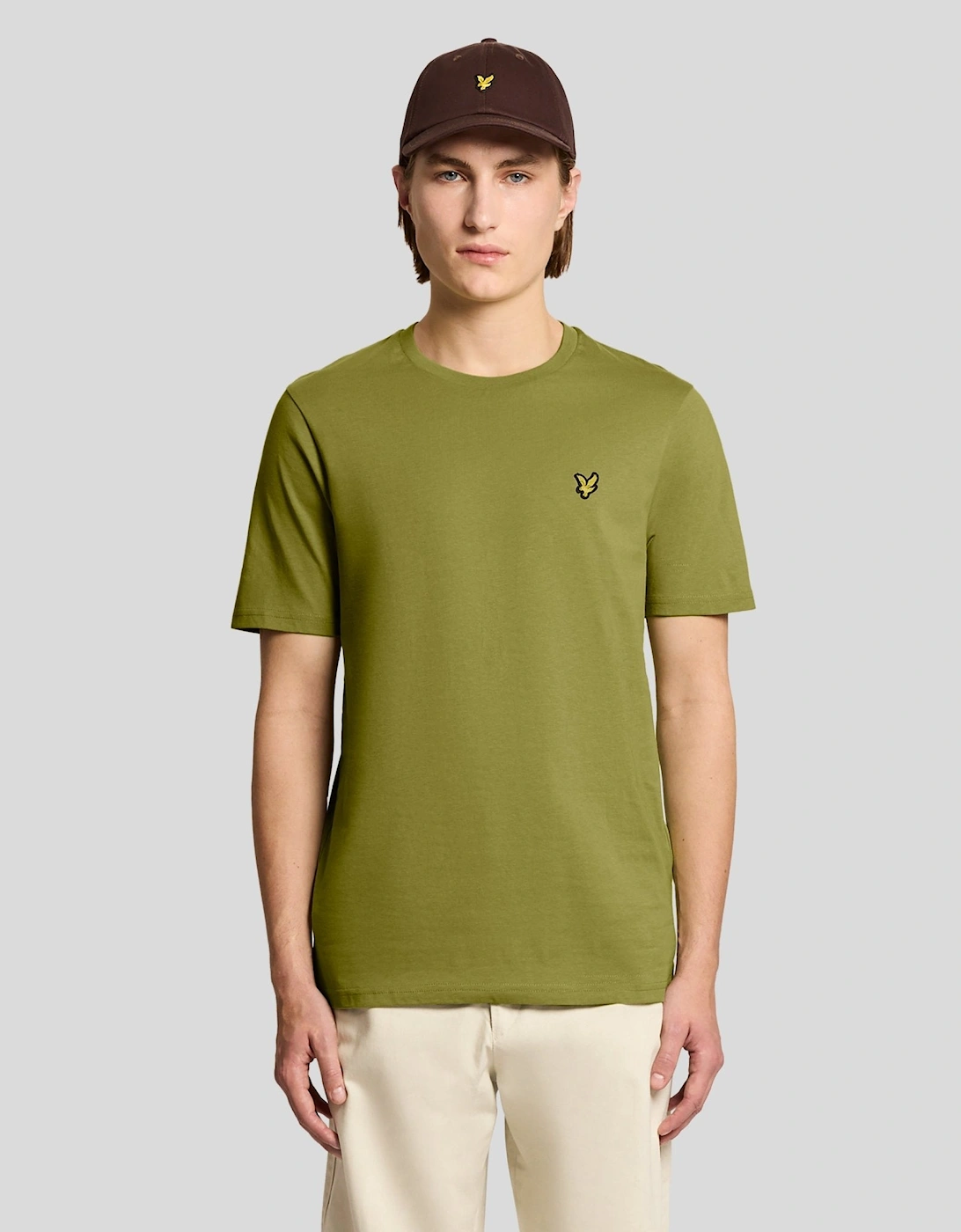 Lyle And Scott Men's Tan Cotton Crew Neck T-Shirt  42 Xl
