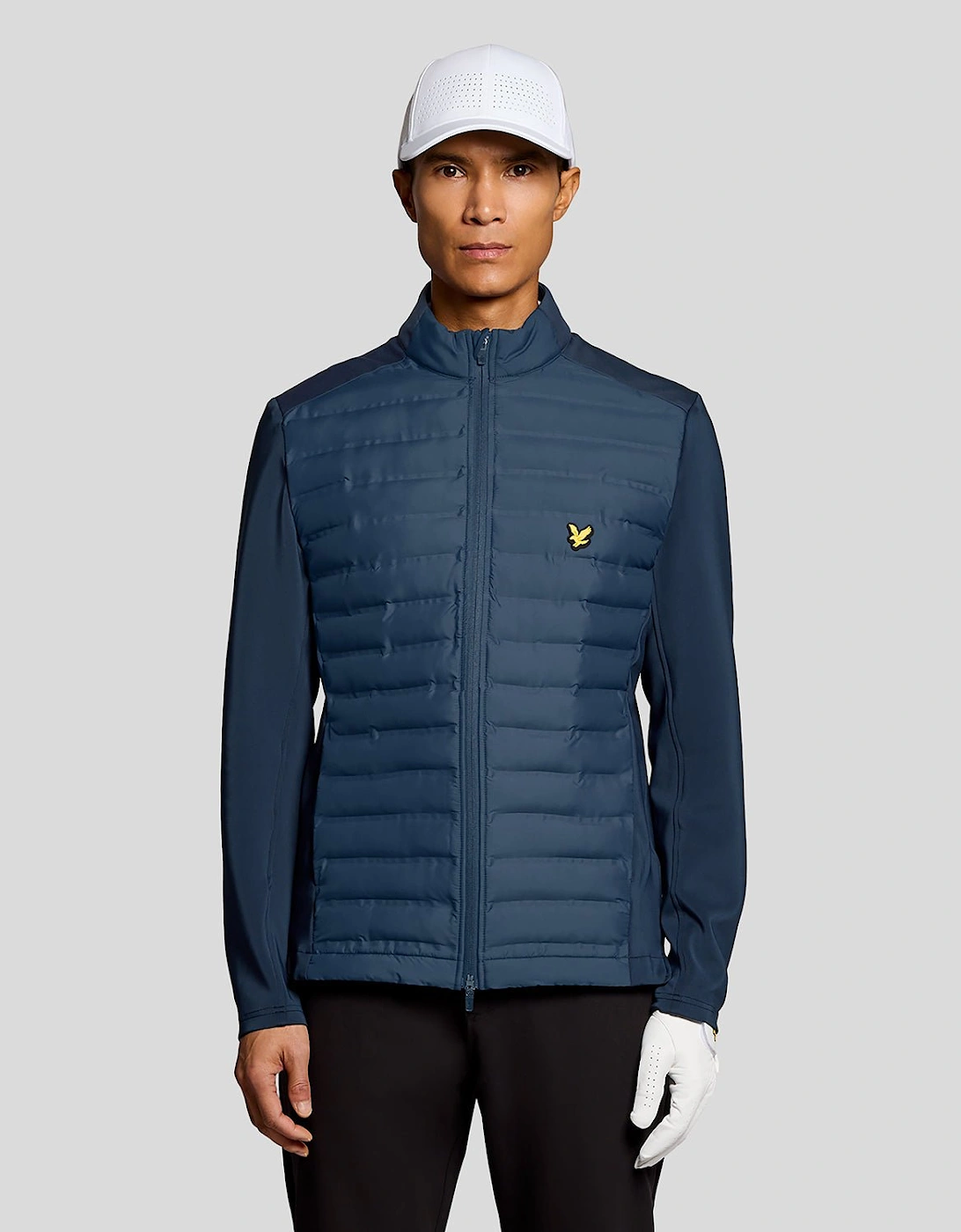 Lyle And Scott Men's Navy Hybrid Quilted Jacket  Regular/34 Xs