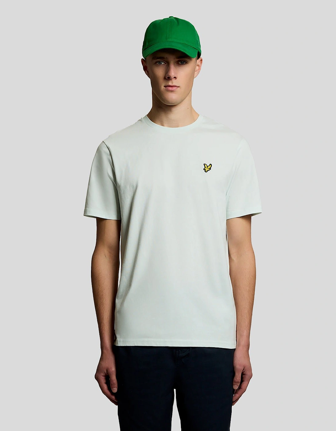 Lyle And Scott Men's Green Cotton Crew Neck T-Shirt - Size 40