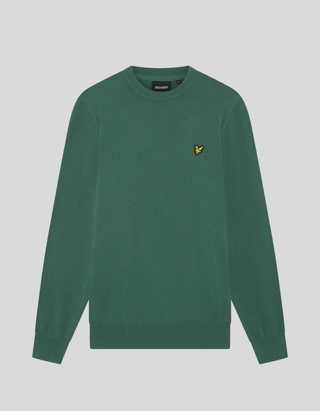 Lyle And Scott Men's Green Cotton Crew Neck Jumper  42 1XL